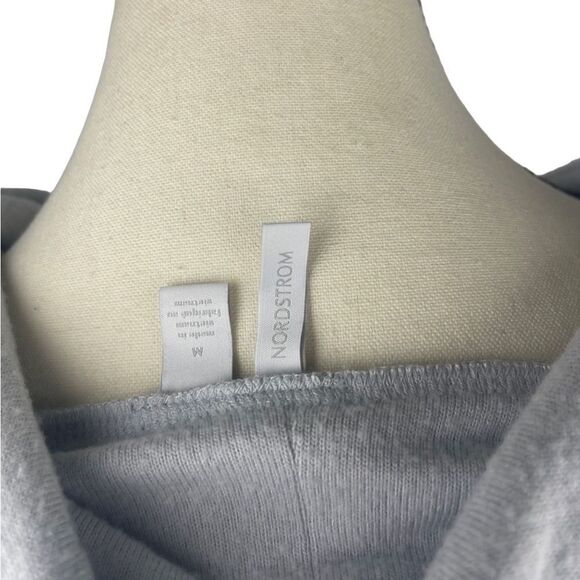 Nordstrom Women Gray Funnel Neck Drawstring Long Sleeve Modal Blend Pullover : M - Picture 9 of 9